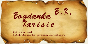 Bogdanka Karišić vizit kartica